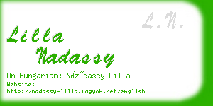 lilla nadassy business card